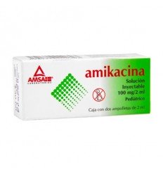 Amikacina 100mg solución inyectable c/1