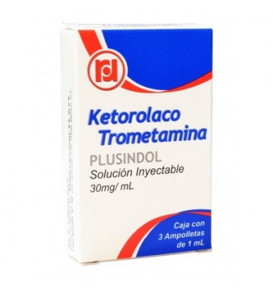 Ketorolaco trometamina Inyectable 30 mg c/3 ampolletas