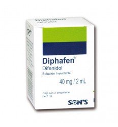 Diphafen (Difenidol) inyectable 40 mg / 2 ml