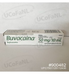 Buvacaina 50 mg/10 ml Bupavacaina Sol. Inyectable c/1 ampolleta