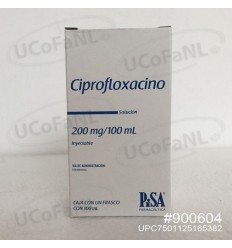 Ciprofloxacino 200 mg/100 ml Sol. Inyectable I.V. Frasco Mini-O-Val 100ml
