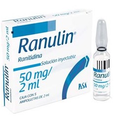 Ranulin 50 mg / 2 ml c/5 amp